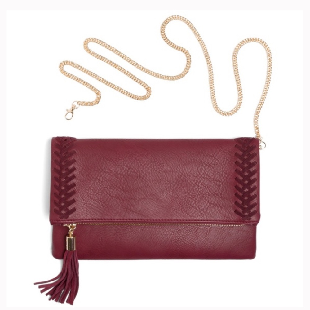 Avia Red Leather Clutch Wristlet